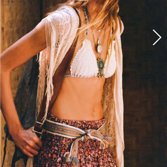 Spell x Free People "Love Jetty" Crochet Tie-top & Side Tie Bikini Set - BNWT - Picture 4 of 9